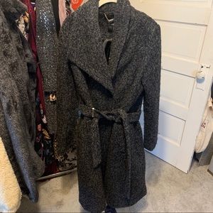 Belted Wool Blend Coat